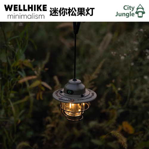 WELLHIKE松果灯 80小时长续航LED复古户外灯营地灯迷你帐篷灯