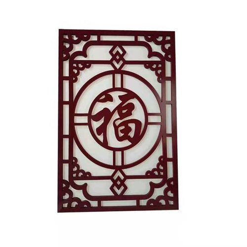雕花板镂空吊顶隔断中式PVC通花客E厅走I廊玄关背景墙欧式装饰花