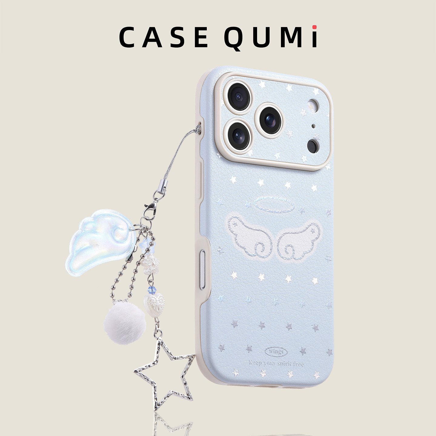 蓝皮纹星星翅膀带挂件适用苹果17promax手机壳新款苹果17套iphone17全包苹果17pro防摔16硅胶15外壳14超火13,3C数码配件,手机保护套/壳,淘宝优惠券,粉丝福利购,淘宝优惠卷