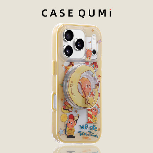 黄蜡烛星星人磁吸支架适用苹果17手机壳新款iphone17套苹果17promax全包17pro防摔苹果16硅胶15外壳14超火13