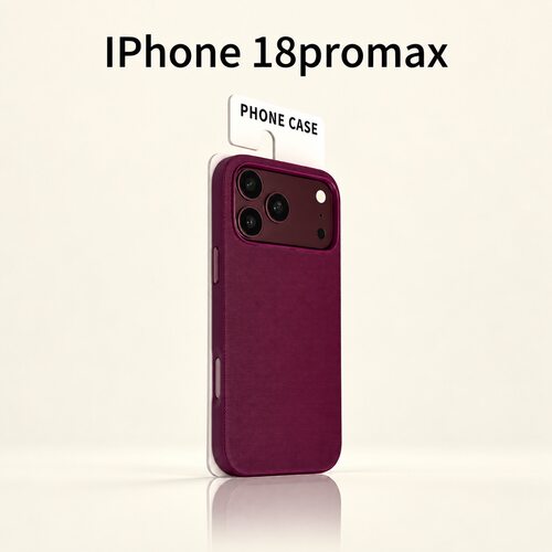 屈迷QUMI樱桃红编织科技布磁吸适用苹果18ProMax手机壳新款iPhone18Pro新品17Air套16Plus全包15防摔14简约13