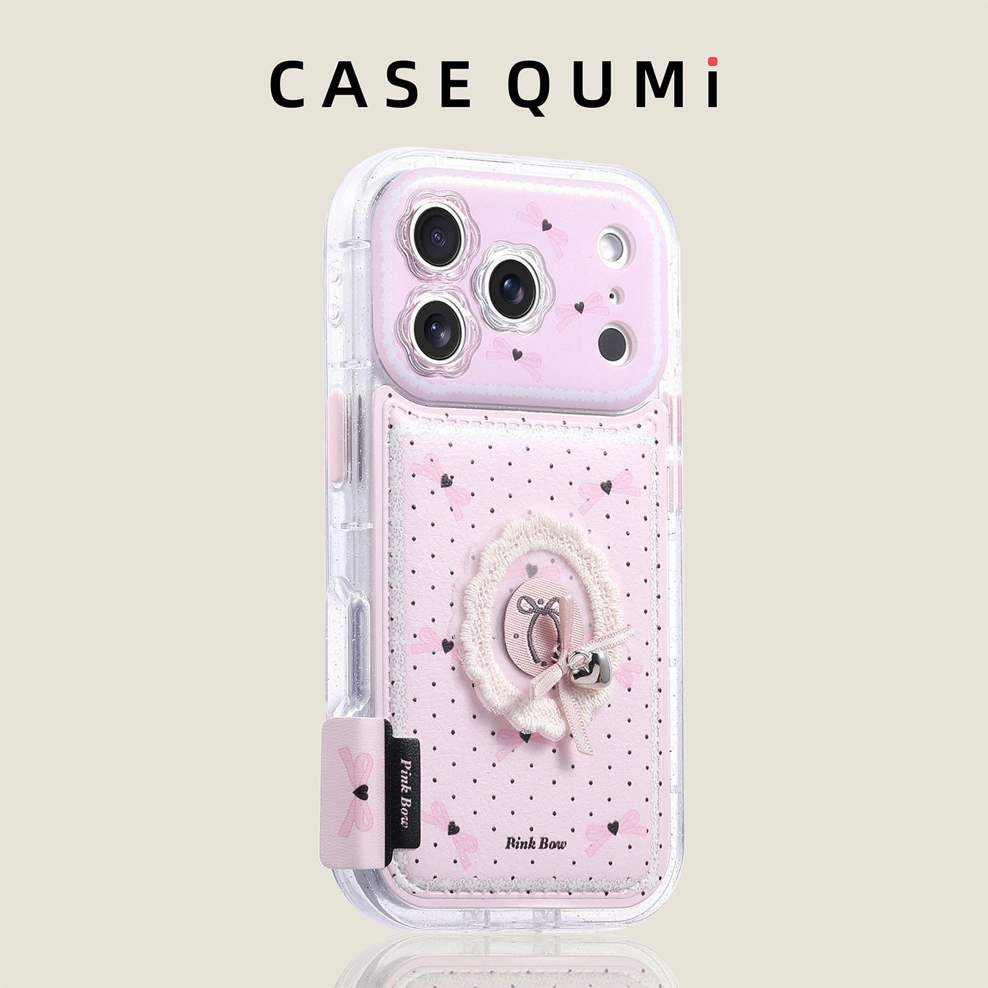 花镜粉底波点爱心蕾丝适用苹果17手机壳新款iphone17套苹果17promax全包17pro防摔苹果16硅胶15外壳14超火13