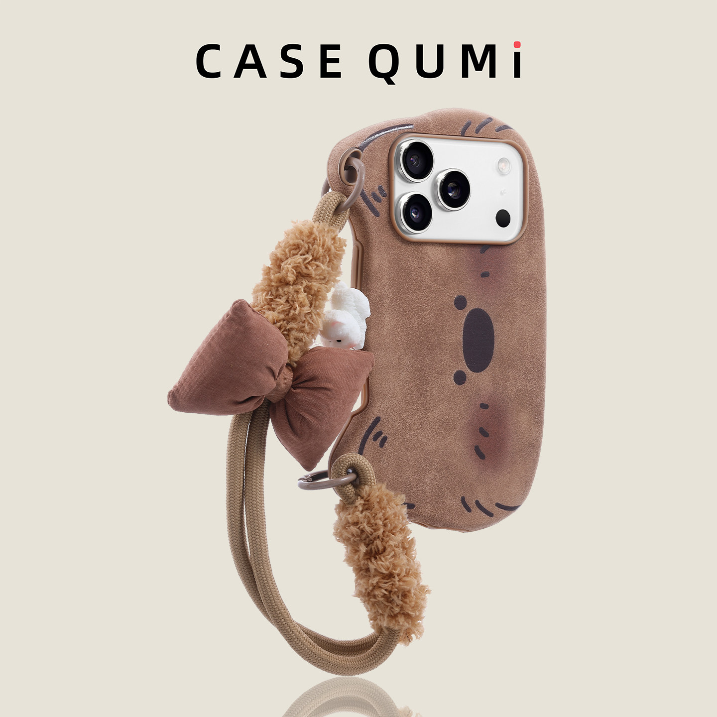 棕色腮红西高地带挂绳适用苹果17手机壳新款iphone17套苹果17promax全包17pro防摔苹果16硅胶15外壳14超火13