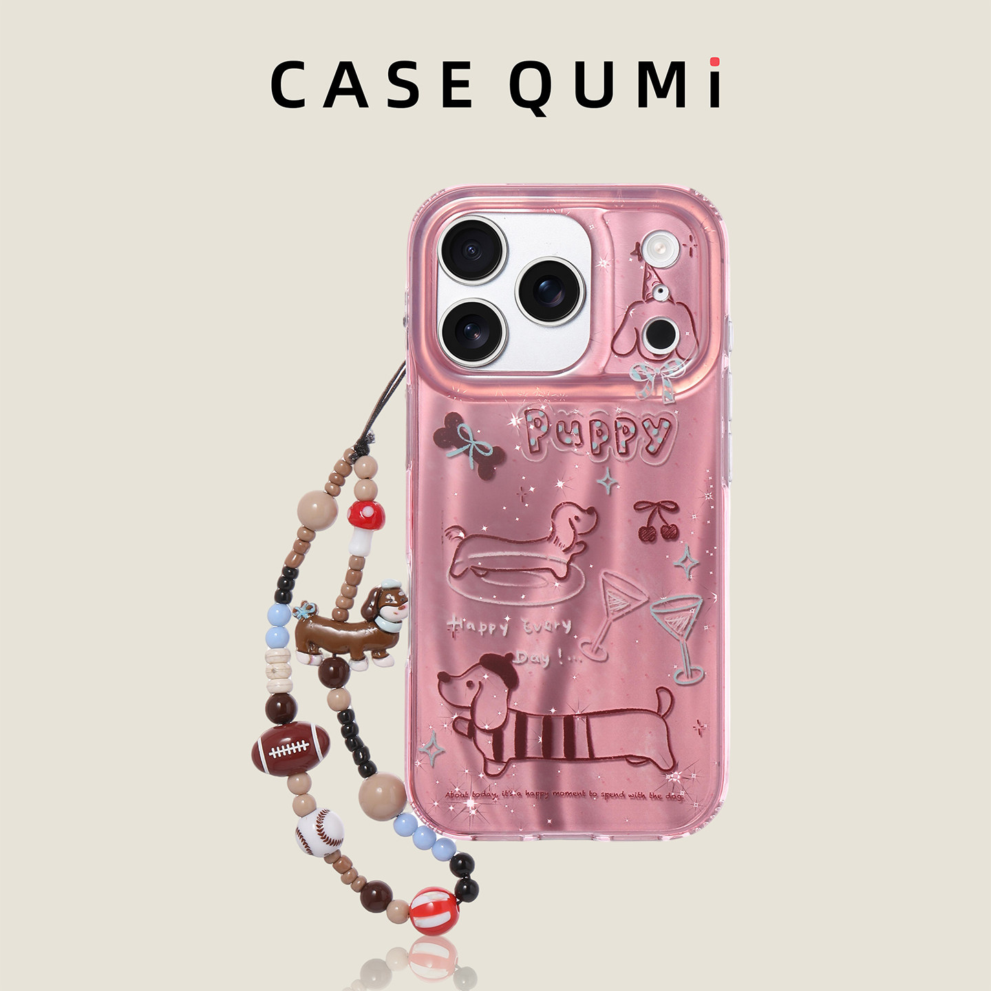 粉色鎏金腊肠狗带挂绳适用苹果17手机壳新款iphone17套苹果17promax全包17pro防摔苹果16硅胶15外壳14超火13,3C数码配件,手机保护套/壳,淘宝优惠券,粉丝福利购,淘宝优惠卷