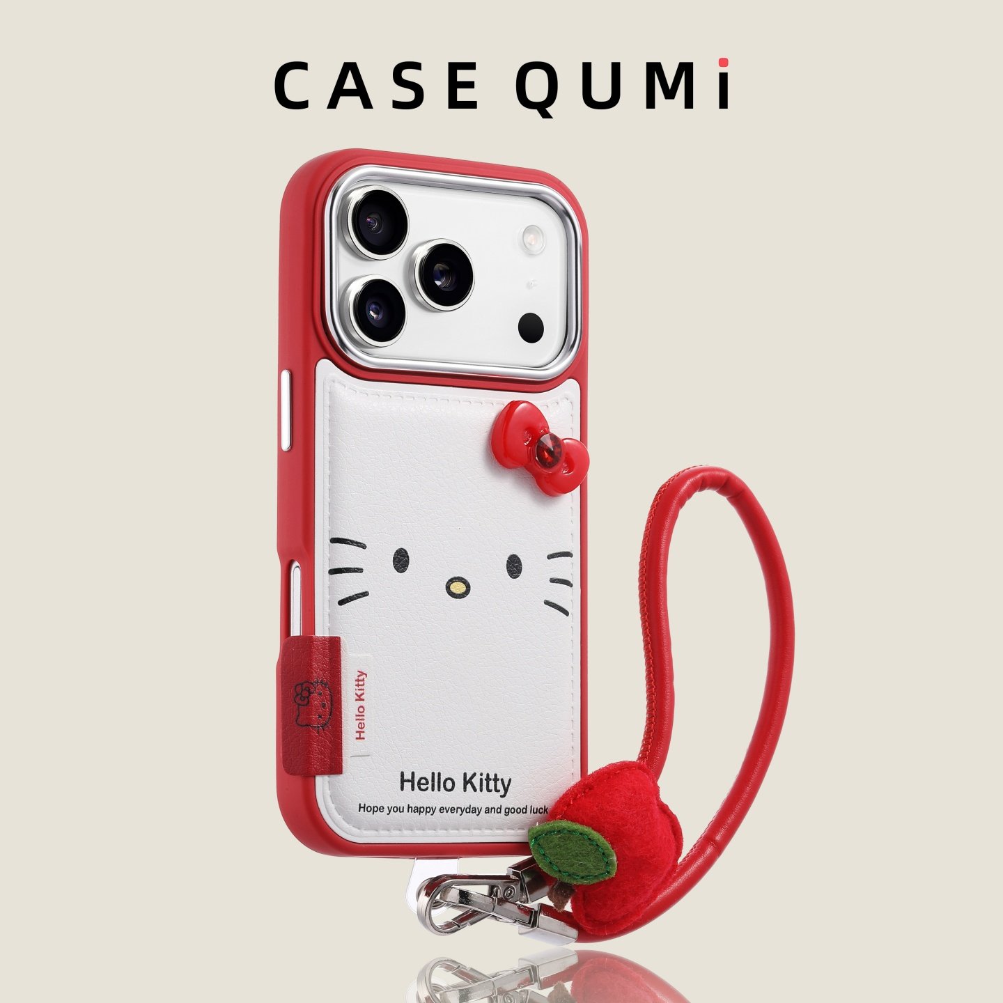 屈迷红边白皮纹KT猫带挂绳适用苹果17promax手机壳新款苹果17套iphone17promax全包17pro防摔16硅胶15外壳14,3C数码配件,手机保护套/壳,淘宝优惠券,粉丝福利购,淘宝优惠卷