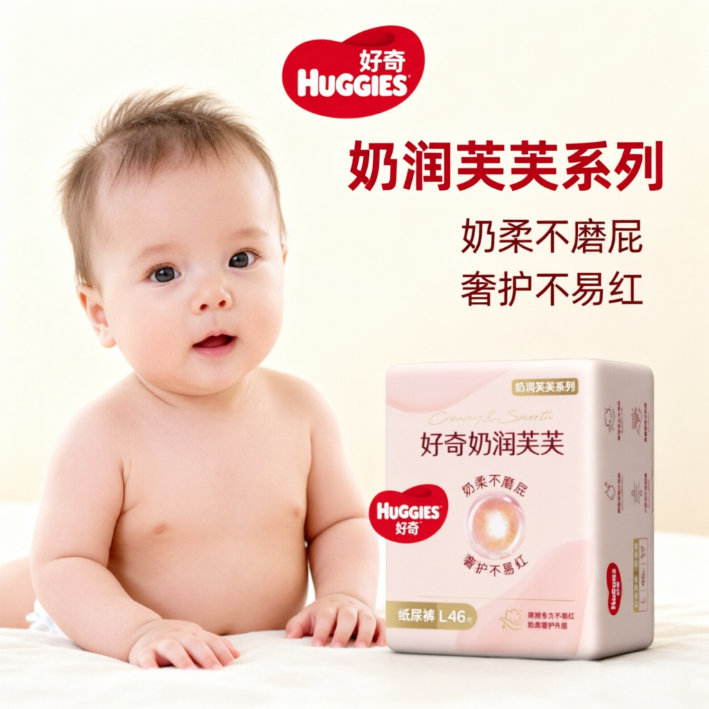 【正品直发】好奇奶润芙芙系列纸尿裤超薄透气防漏婴儿尿不湿护臀