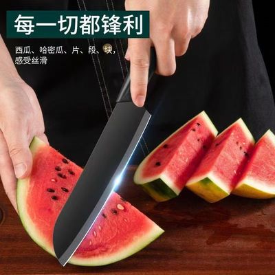 高档便携式小刀钢刀水果刀多功能家用锋利厨房露营小刀切肉削皮刀
