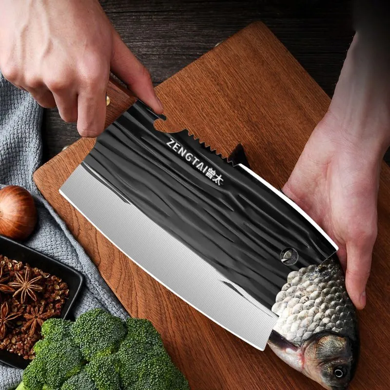 锻打斩切刀斩切两用切片省力斩骨利落家用菜刀锋利厨师专用切肉刀
