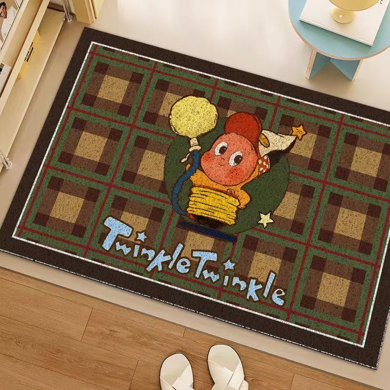 星星人卡通入户丝圈地垫