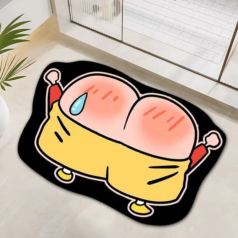 蜡笔小新可爱卡通浴室地垫卫生间