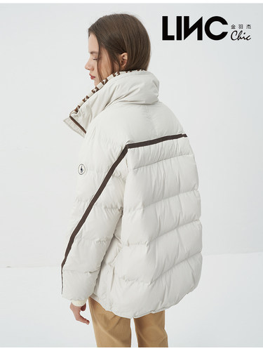 金羽杰复古学院感短款羽绒服