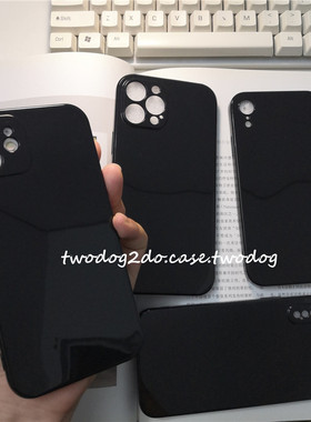 15promax16plus纯黑纯粹酷色亮黑iPhone11全包实黑光面软壳12promax678p13XR钢琴黑14/AIR17promax