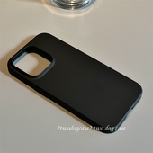 17Air16plus15pro全黑磨砂硬壳大孔镜头简约设计14Pro实黑手机壳14plus14promax轻薄保护壳纯黑高级感