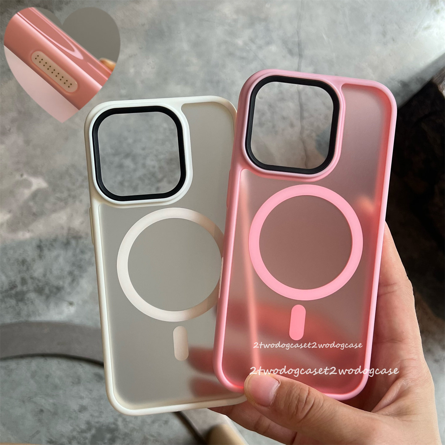 17新肤感带触控ai按钮16透粉磨砂强磁米白色磁吸拍照键设计16promax15PRO/14磨砂夏天手感防手印厚手机壳软边