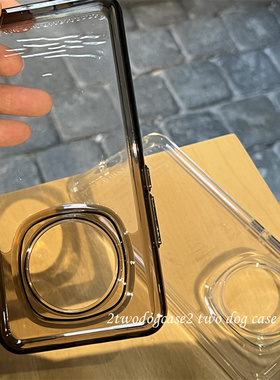 适用荣耀Magic6新款亚克力高清手机壳祁连雪绒黑色搭配黑白边框magic6 5G新款保护壳独立按键高级百搭壳