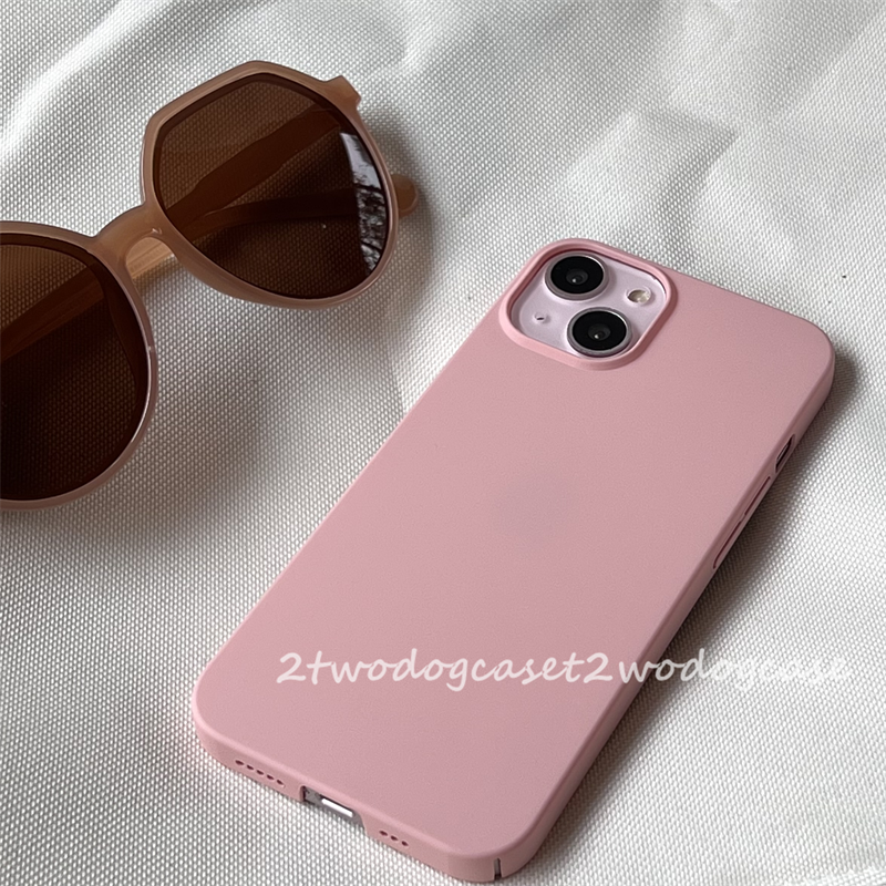 磨砂粉色硬壳13手机壳