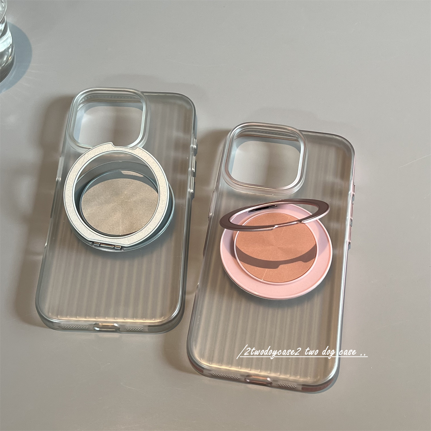 17超薄裸机感旋转磁吸支架硬壳16plus玫瑰金银白防滑磨砂边框15promax12/13独立金属按钮16e瓦楞纹路11手机壳