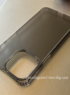 15/16pro16plus石墨灰黑酷黑防油12/13/14promax11耐脏磨砂亚克力透黑软边中性百搭xr7pSE2暗紫色新款手机壳