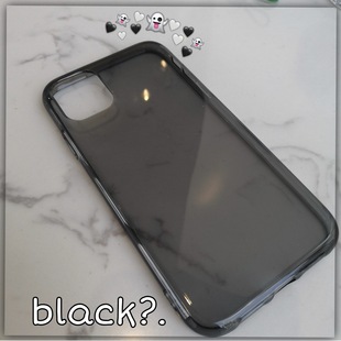 16E15promax店主亲选圆润手感11pro14手机壳678pXR 大孔简约透黑保护壳 12Pro深黑灰色系透明软壳16plus新款