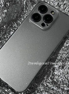 16plus15promax银色系X奢华闪粉银白色冷酷小众全包软壳12pro14/13手机壳11promax加厚保护壳