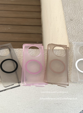 X6折叠款磨砂肤感磁吸硬壳mateX5左右折叠款适用于荣耀magicV3/V2/VS3/VS2透黑白粉紫色简约气质手机壳