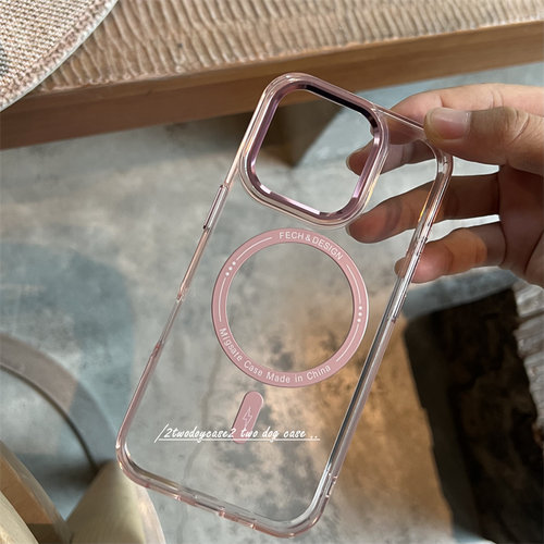 透粉色边框15PM亚克力磁吸