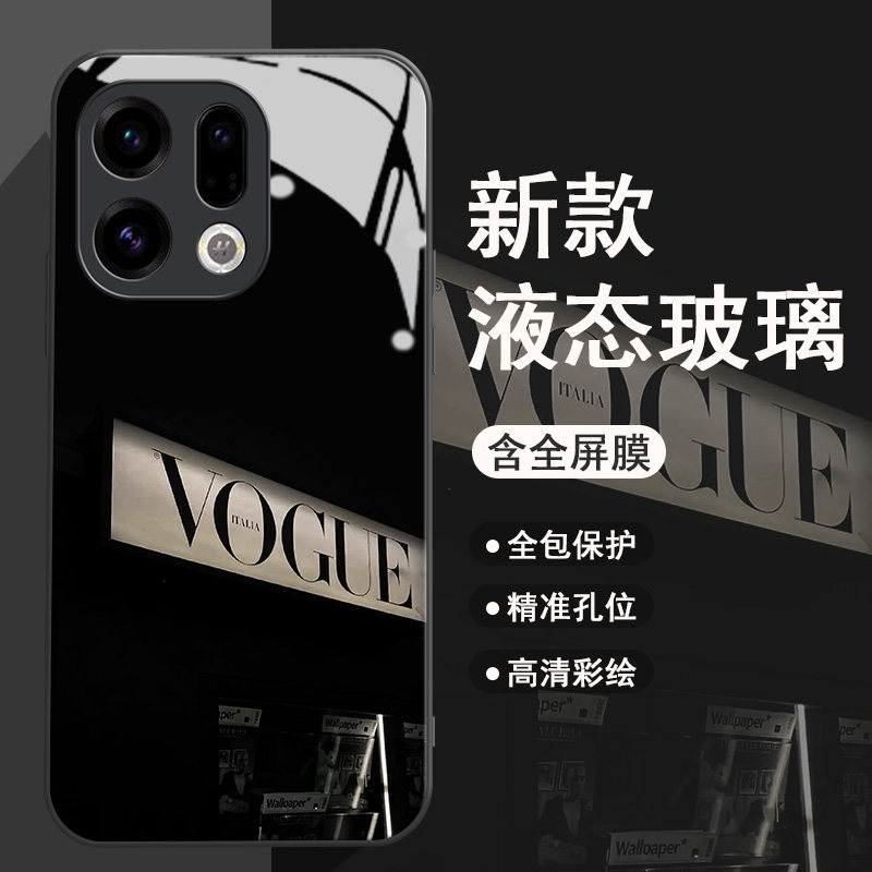 黑色系适用于oppofindx9手机壳x8新款findx7男x6全包x5防摔x3男款r17玻璃壳k9pro高级感k9散热pro个性简约