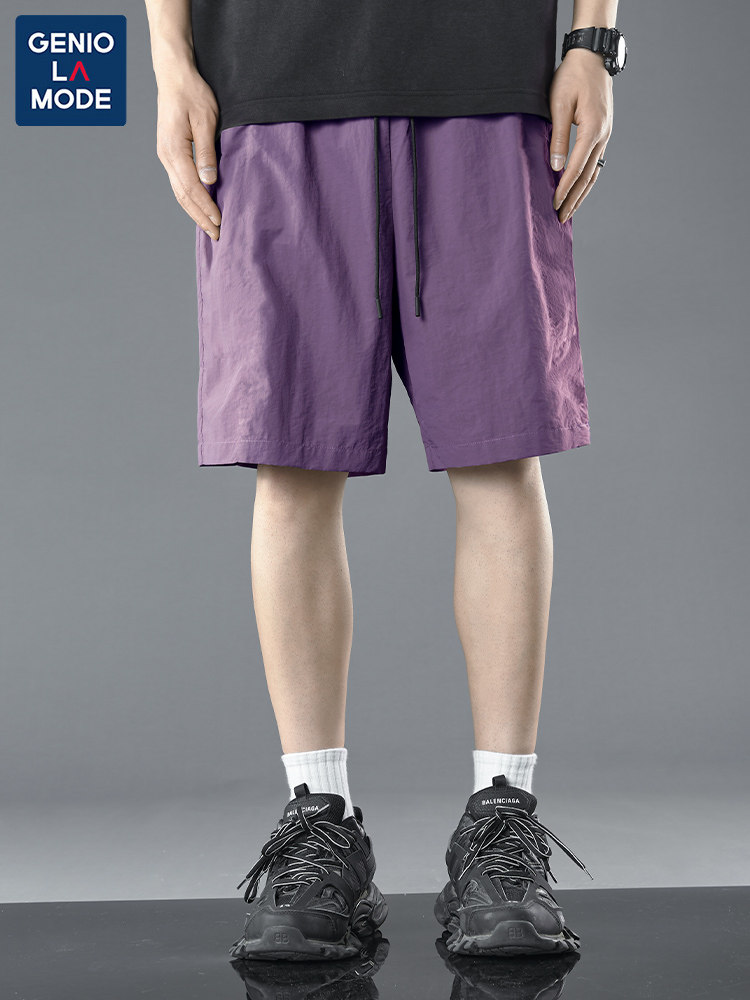 GENIO LAMODE UME PURPLE ATHLETIC SHORTS MENS 2024 SUMMER PLUS SIZE LOOSE CASUAL MOUNTAIN CROPPED PANTS TIDE