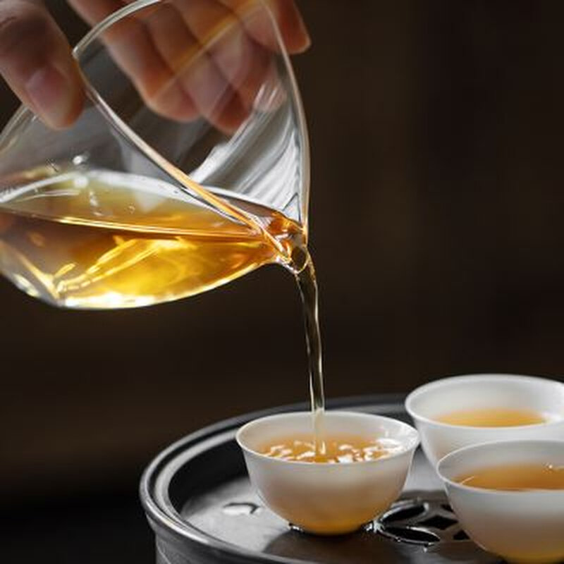 高档公道杯玻璃带茶漏一体日式带茶滤公杯套装加厚分茶器茶海高端