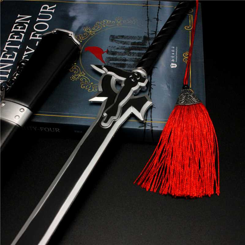 动漫刀剑模型周边神域桐人阐释者大剑特大号合金武器金属摆件50cm