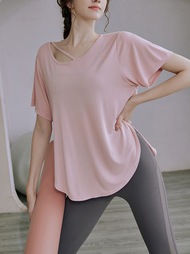 茉茵诗瑜伽服上衣女宽松