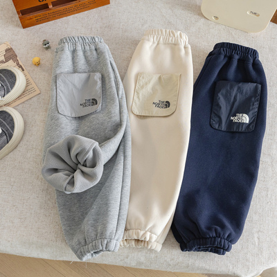 儿童加绒裤子秋冬款加绒卫裤