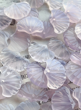 15*20mm双面雕刻银杏叶 天然浅紫色玛瑙银杏叶diy吊坠材料配件