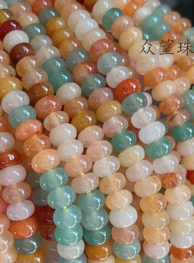 天然金丝玉东陵玉混穿隔珠散珠diy手串项链锁骨链饰品配件材料