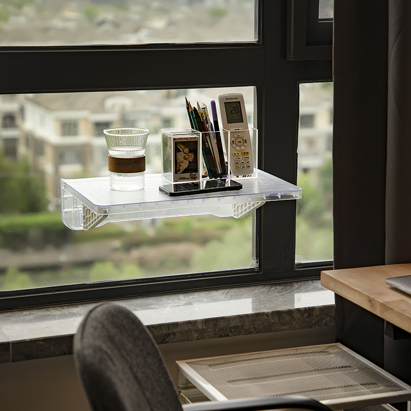 墙上外卖折叠置物板收纳板