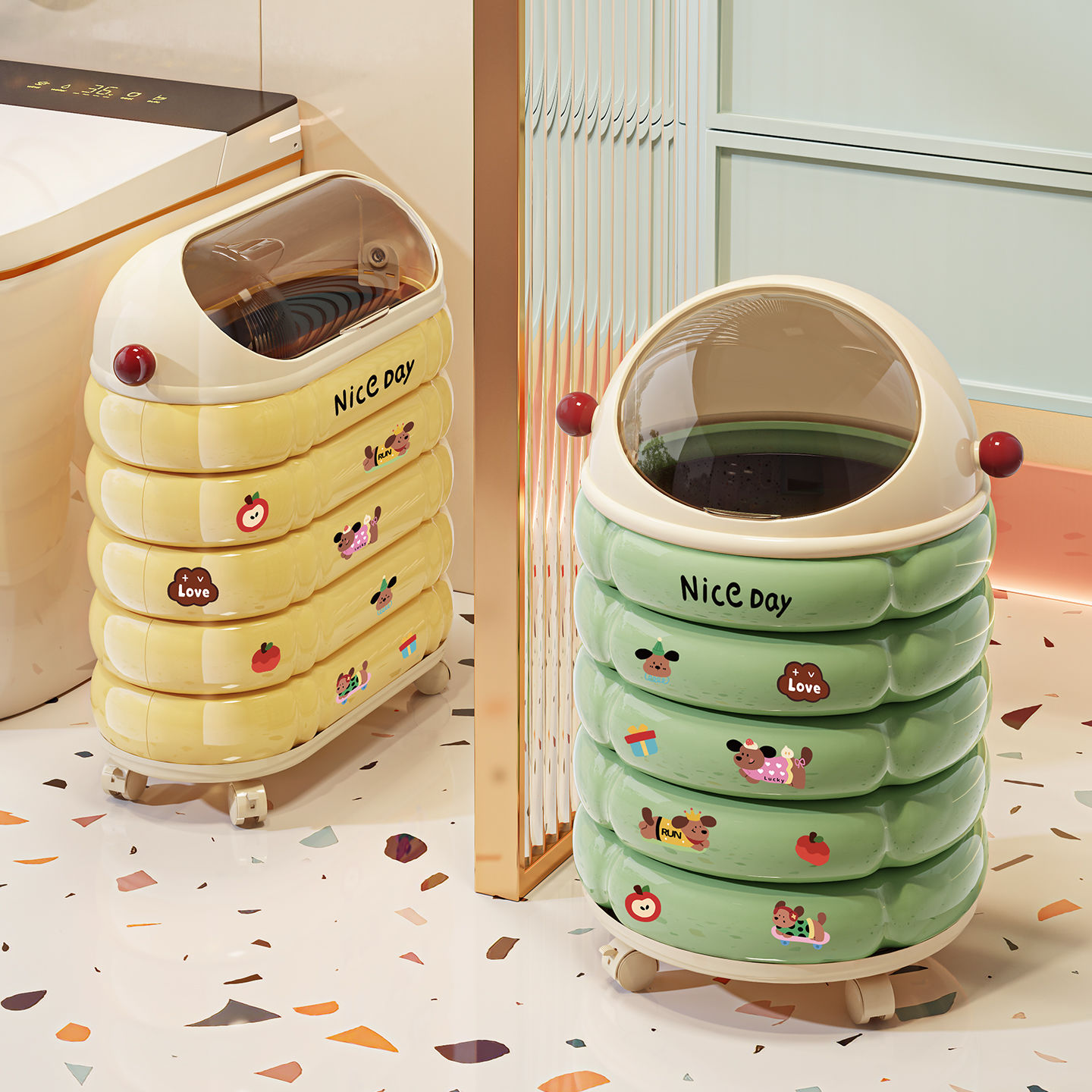 可爱卡通大号大容量垃圾桶