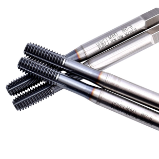 机用镀TICN挤压丝攻M0.6M1M.4M2M3M4M6M12黑钛涂层不锈钢专用丝锥
