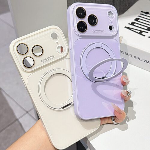 壳乙 适用iPhone17PROMAX手机壳苹果一体旋转支架磁吸冰感液