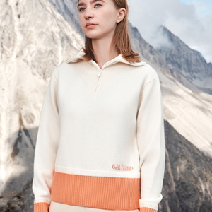 GALTSAND休闲翻领拉链毛衣宽松百搭针织羊毛秋冬新款WWW2390541