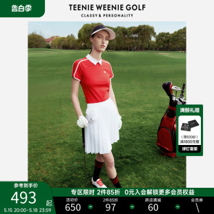 TeenieWeenieGolf小熊高尔夫女装 百褶裙运动半身裙短裙 裙子春装