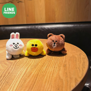 LINE FRIENDS布朗熊边夹卡爱动漫卡通公仔头饰发夹可爱女生小头饰