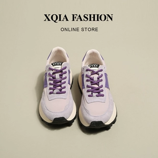 百搭厚底运动轻便ins潮板鞋 女2022年秋冬季 华夫小蛮腰阿甘鞋 新款