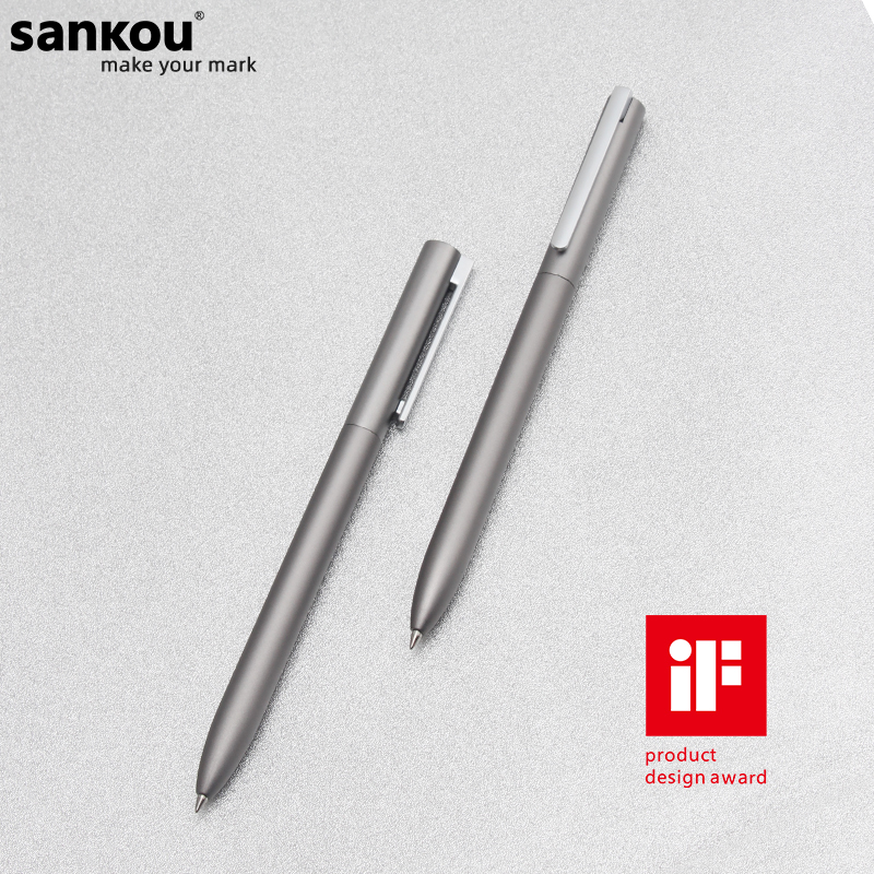 IF设计奖三口JZ6金属签字笔刻字私人定制logo 0.5黑子弹头转动中性笔高颜值ins风水笔男女士商务高档办公文具