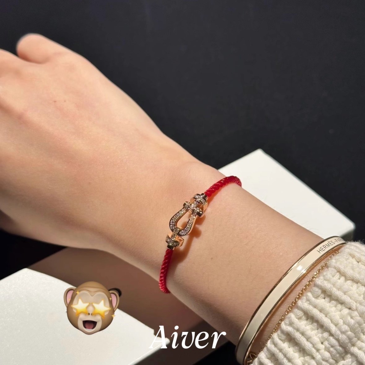 高定马蹄扣红绳手链满钻本命年转运绳简约百搭情侣手绳925银镀18K,饰品/流行首饰/时尚饰品新,银饰手链,淘宝优惠券,粉丝福利购,淘宝优惠卷