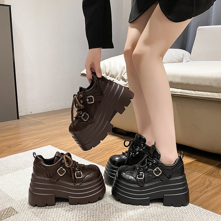 2025秋季新款深口单鞋圆头内增高超高跟(大于8cm)一脚