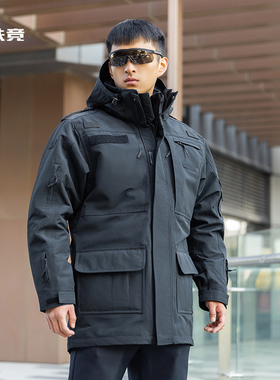 龙威三合一多功能战术棉服防风保暖大衣加厚训练服内胆户外冲锋衣