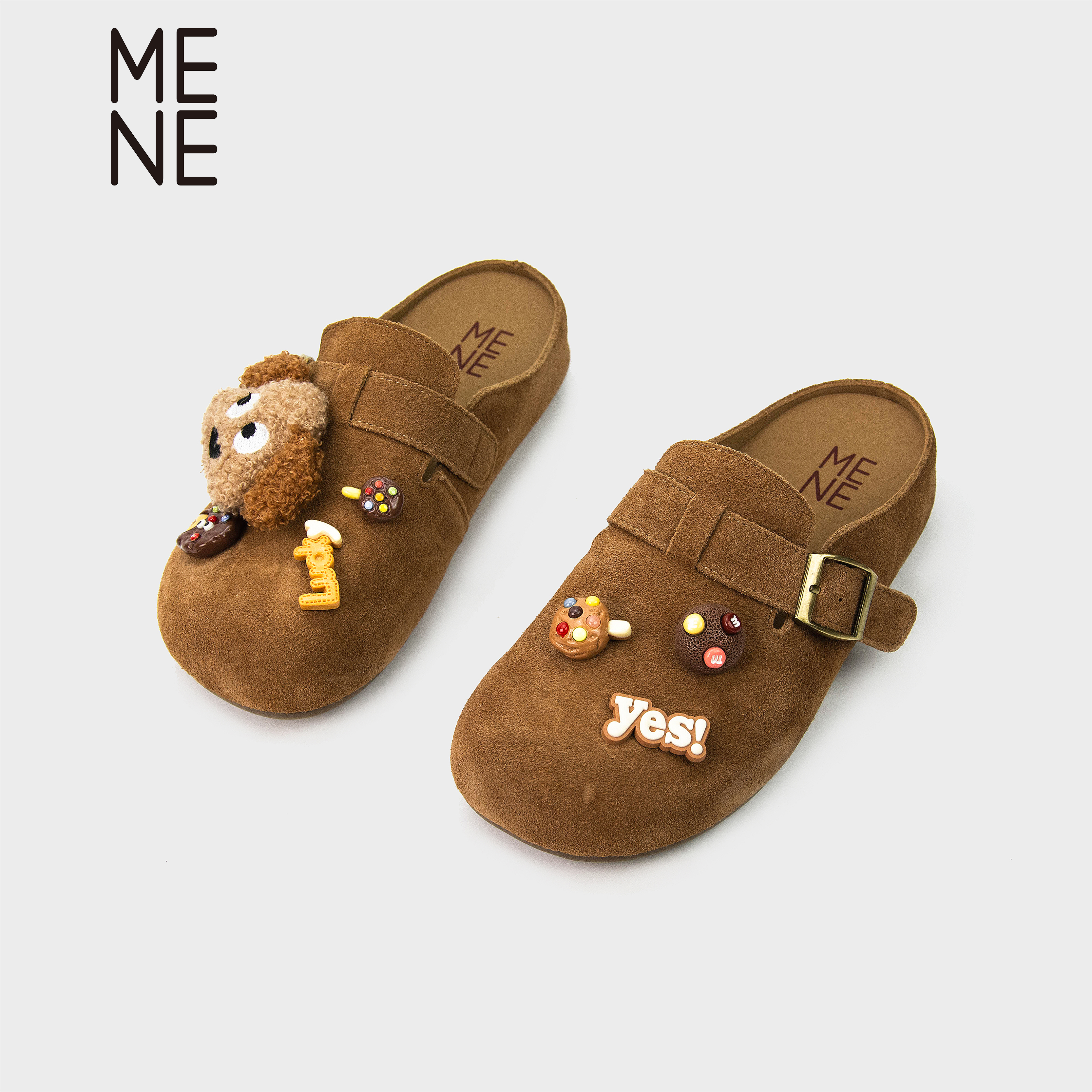 MENE勃肯鞋一脚蹬增高英伦风