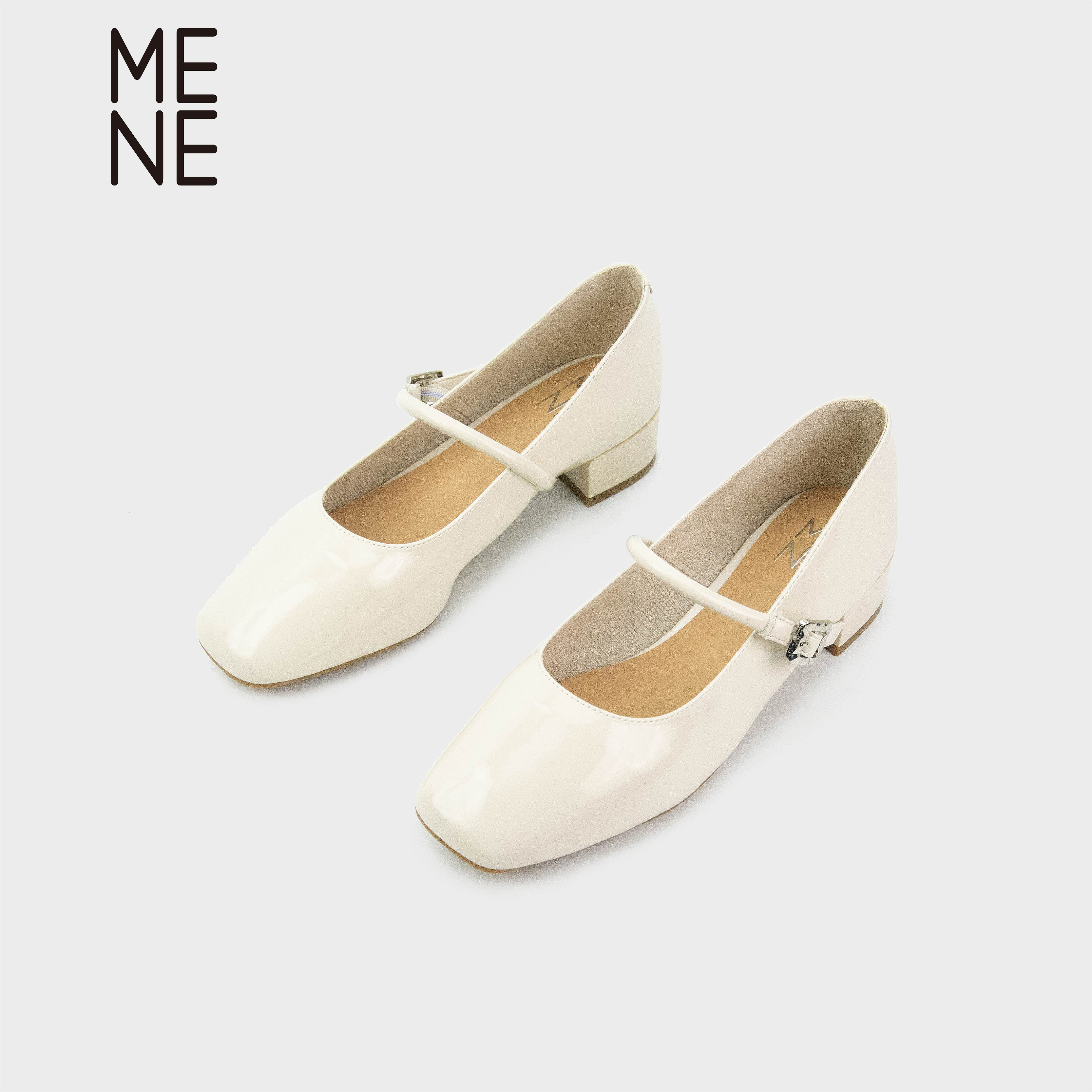 MENE女鞋2025春季新款玛丽珍鞋