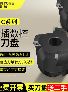 精插铣刀盘PFC-50 63 80装DPGT0903刀片快进给铣刀盘代替黛杰内冷