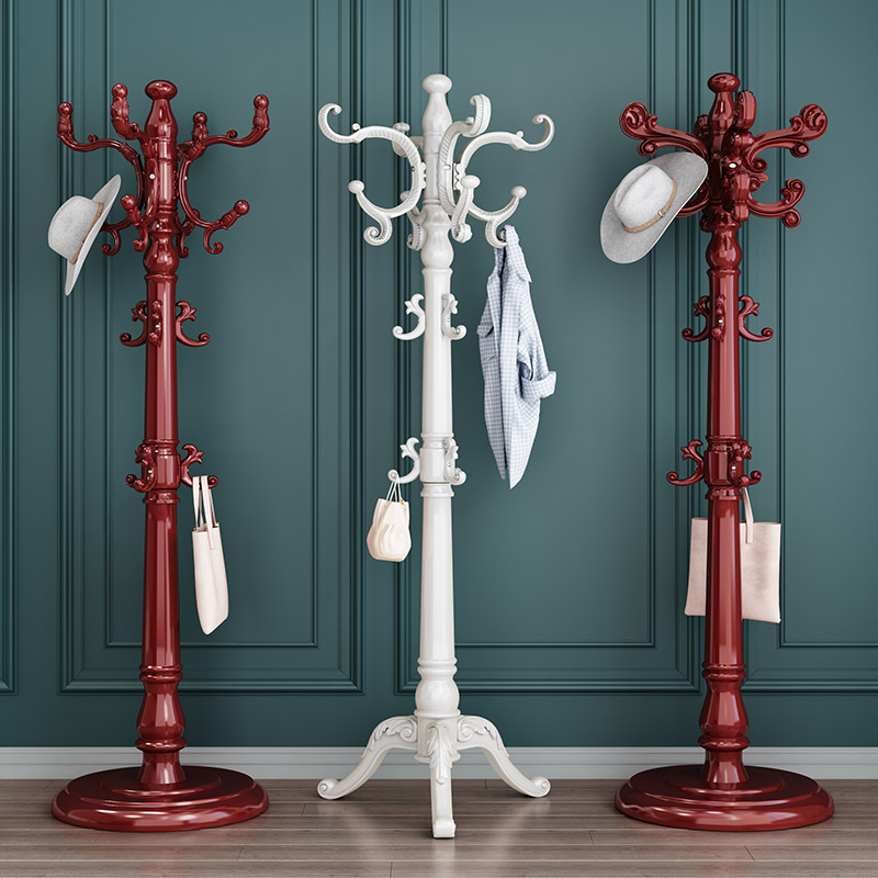实木衣帽架落地大挂欧式